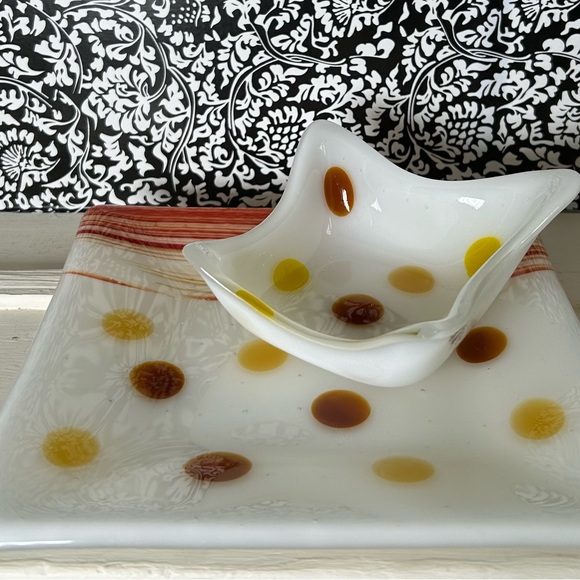 Beautiful Glass Retro Inspired Serving Set - Picture 13 of 15